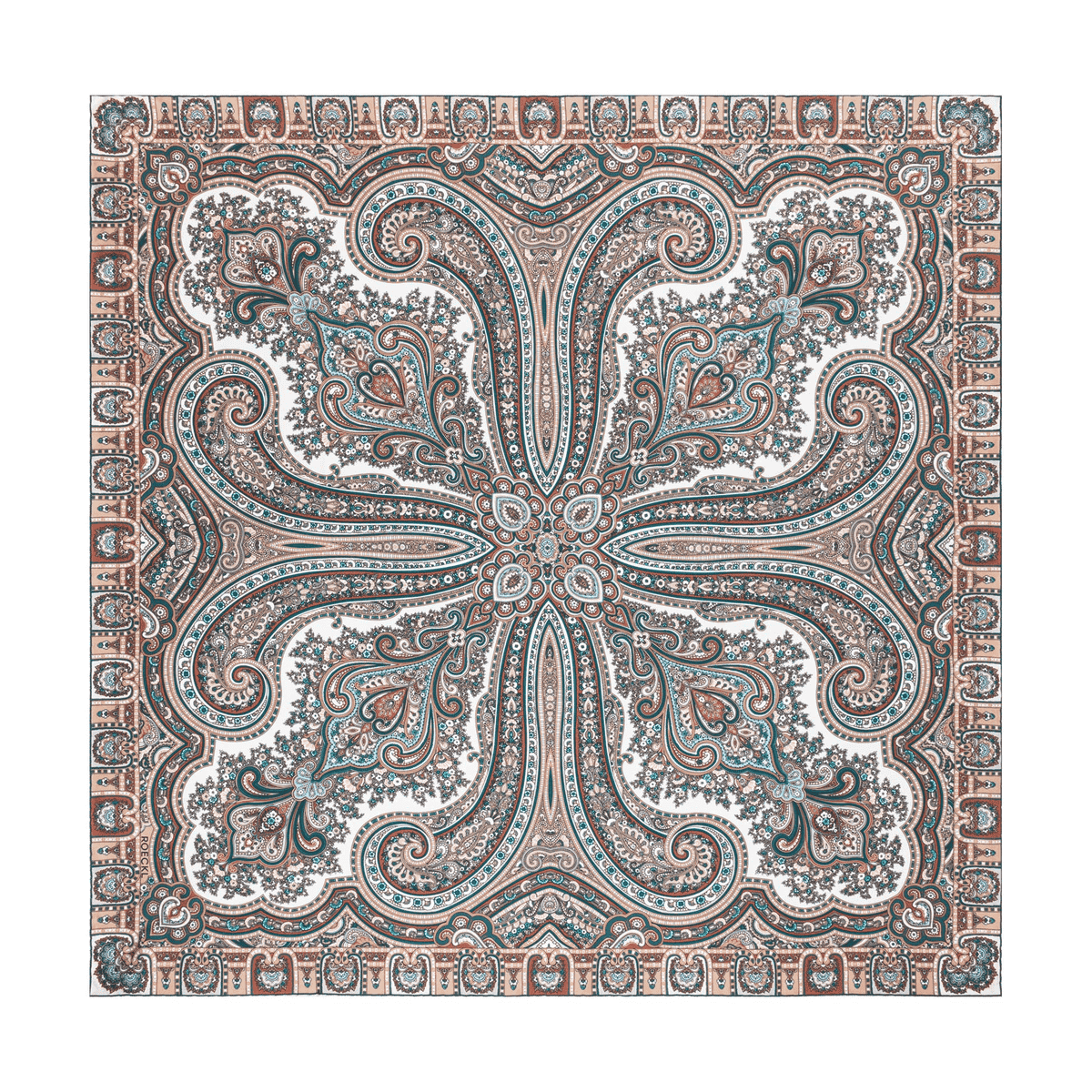 Paisley Star 90x90 - multi natural