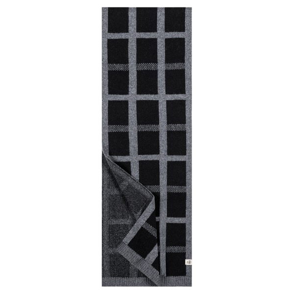 Grid Jacquard Schal 27x180 New Check Schal 27x18027x180 - black/anthrazit