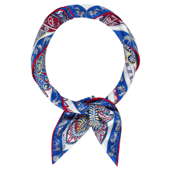 Vibrant Paisley 90x90  - multi blue