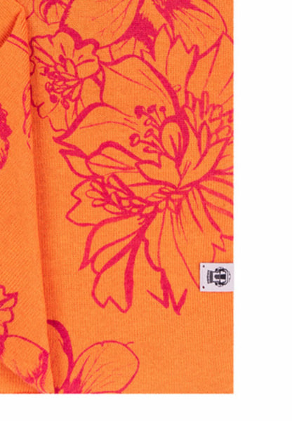 Summer Flower Schal 30 x 180 - tangerine