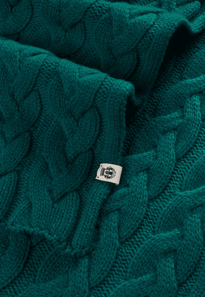 Braided Cashmere Schal 30x180 - emerald