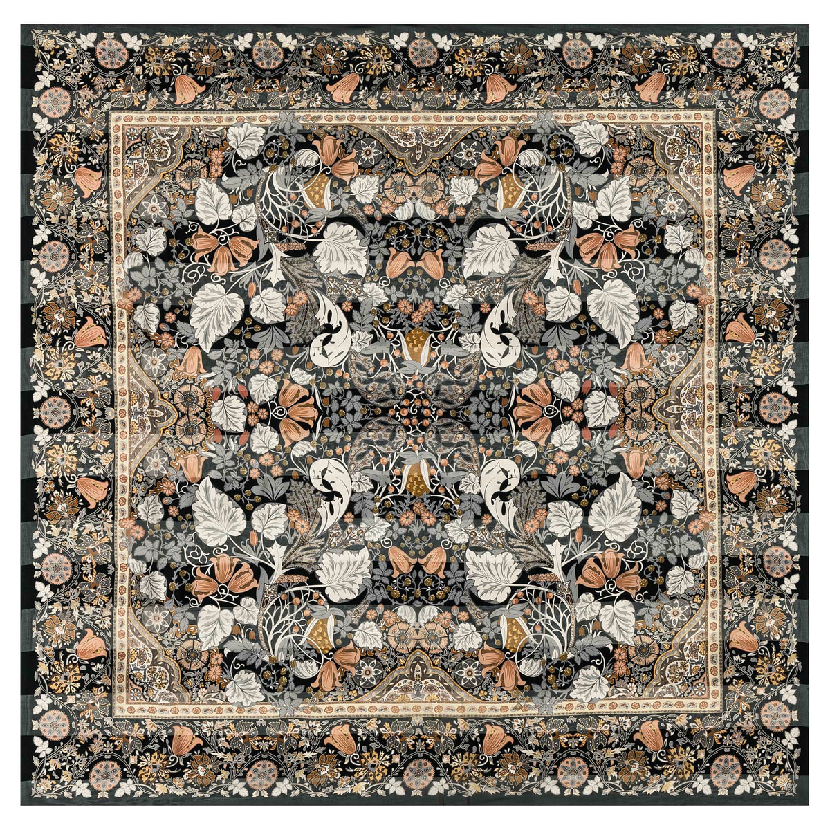 Autumn Leaves 140x140 - multi rose