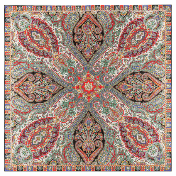 Majestic Paisley 140x140 - black multi