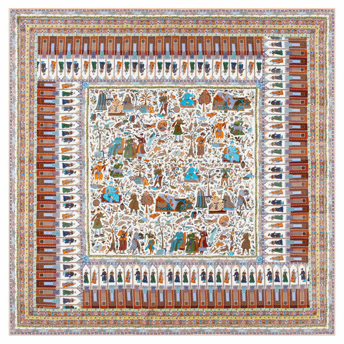Aegyptische Leute 140x140 - multi mandarine