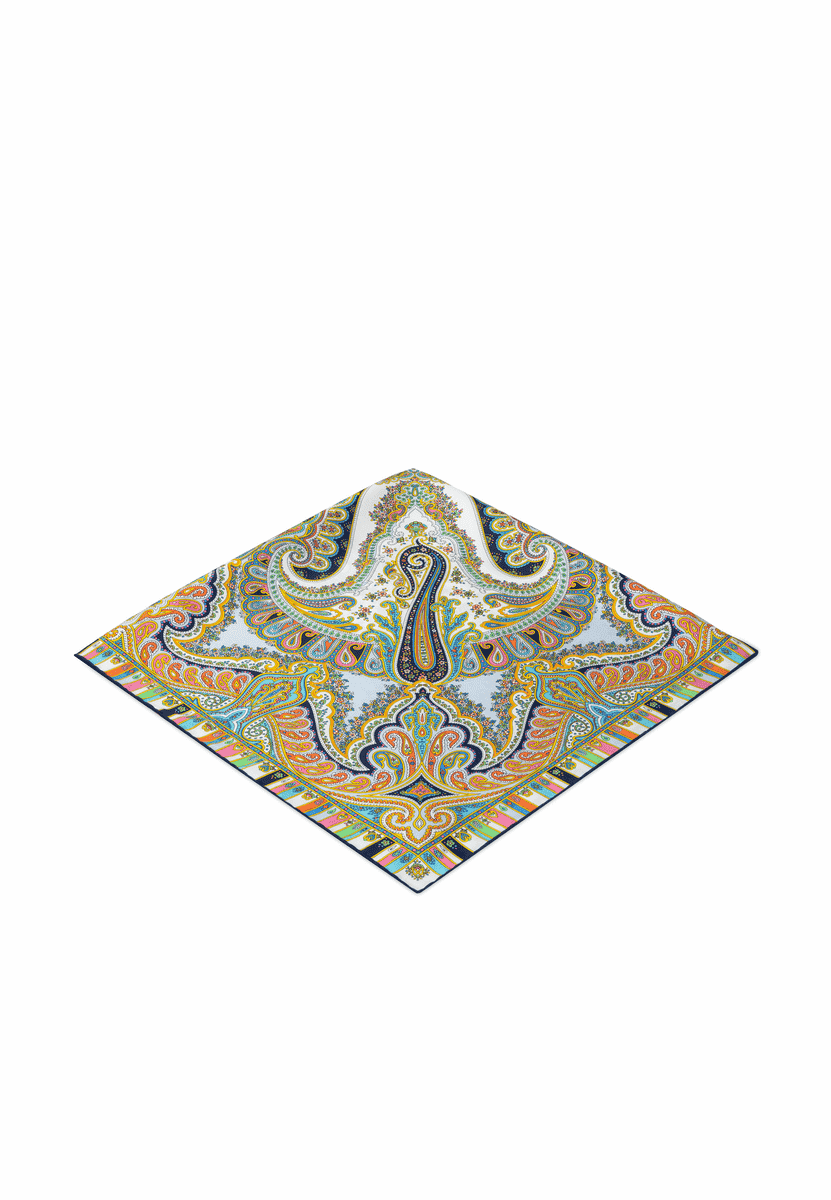 Circular Ornament 90x90 - multi navy