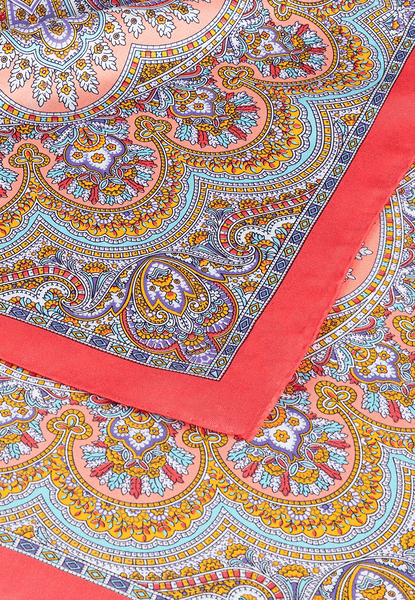 Young Paisley 53 x 53 - multi flamingo