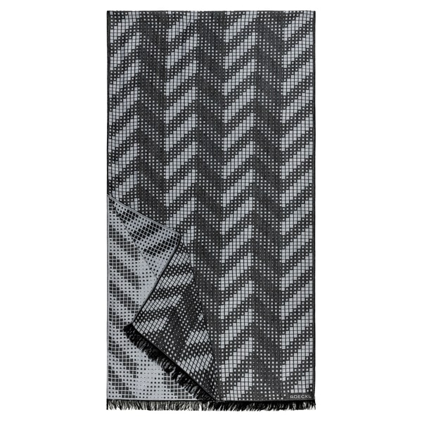 Graphic Jacquard 53x190 - silvergrey