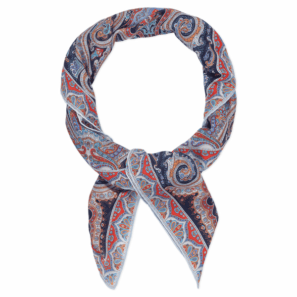 Enchanted Paisley 140x140  - multi navy