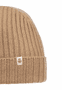 Business Cashmere Muetze mit Umschlag - camel