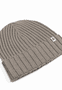 Business Cashmere Muetze mit Umschlag - moss