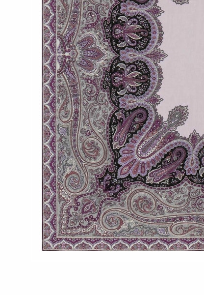 Enchanted Paisley 140x140 - violet/silver
