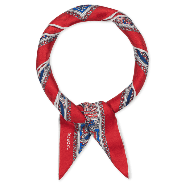 Fine Paisley 53x53  - red/navy