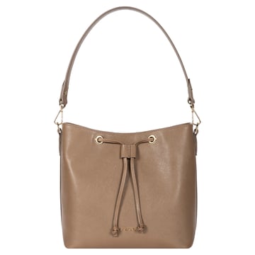 Pitti Saffiano shoulder bag medium - taupe