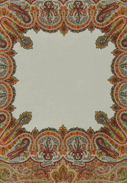 Enchanted Paisley 140x140 - multi khaki
