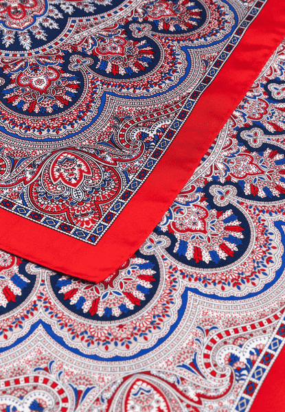 Young Paisley 53 x 53 - red/navy