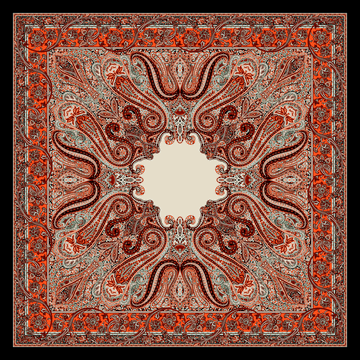 Paisley Fall 140x140 - multi wine