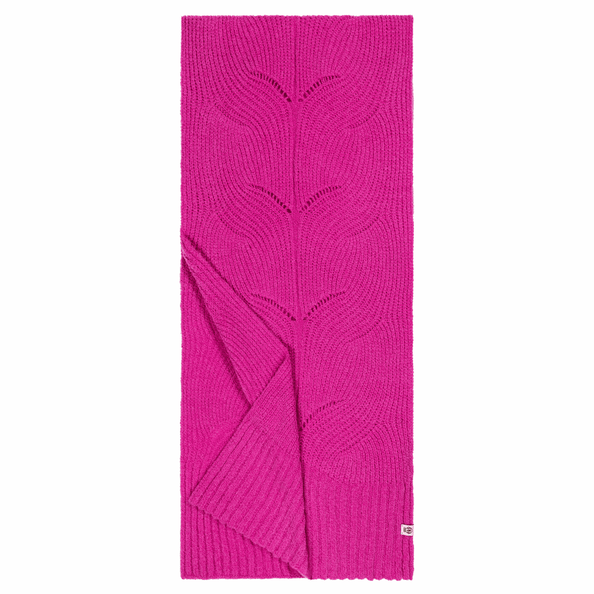 Shaped Rip Schal 37x180 great cable - fuchsia
