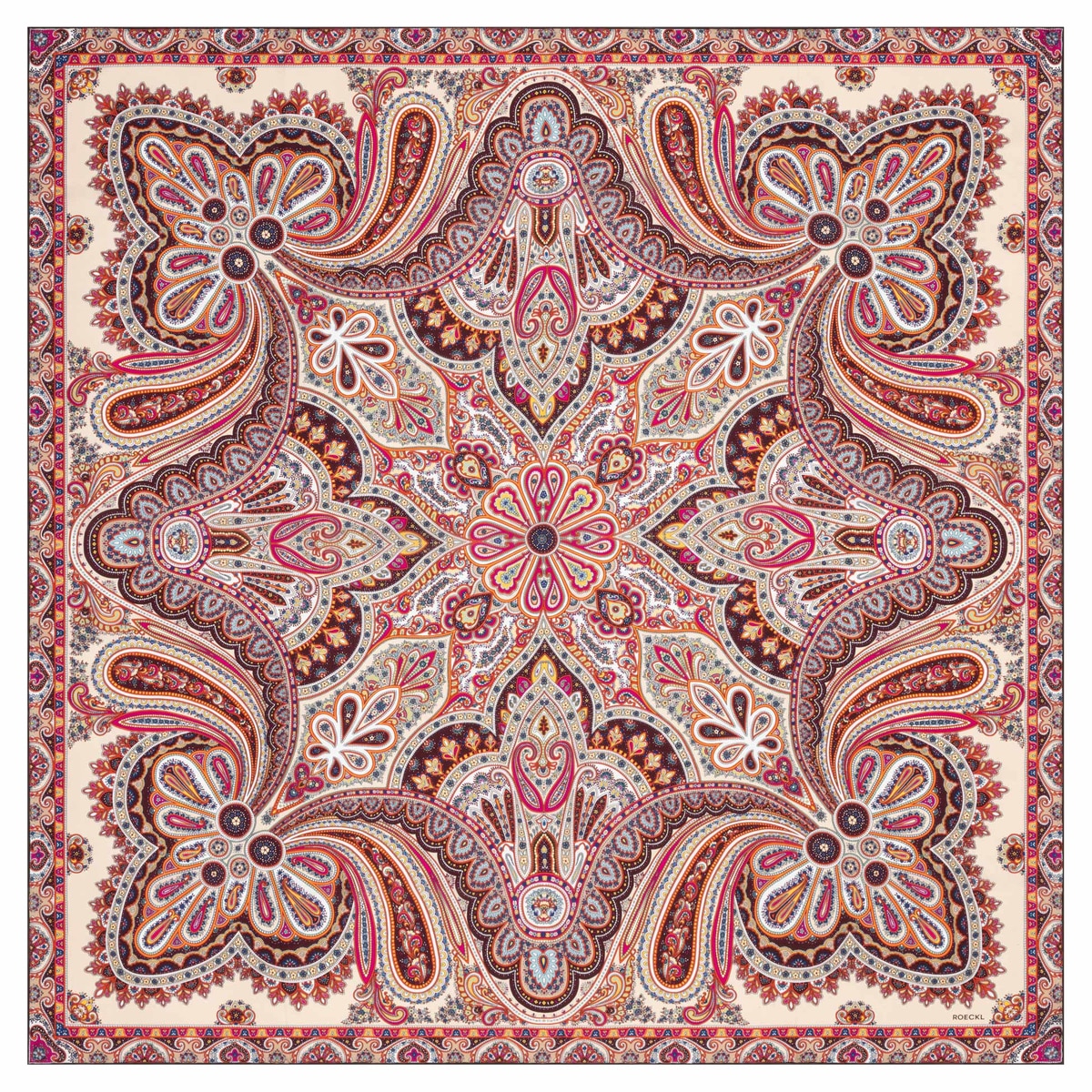 Aesthetic Paisley 140x140 - multi red