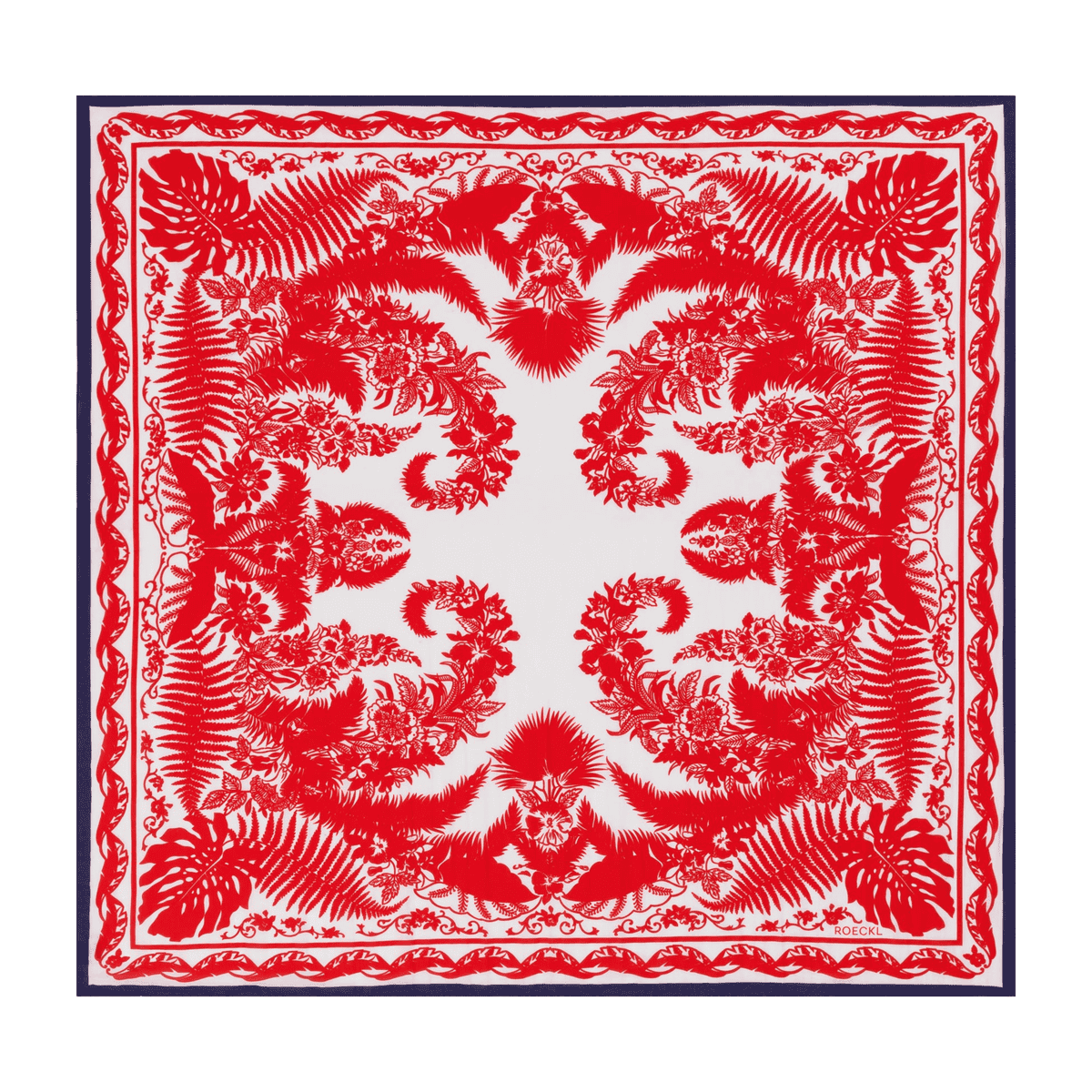 Botanical Garden 100 x 100 - red/navy