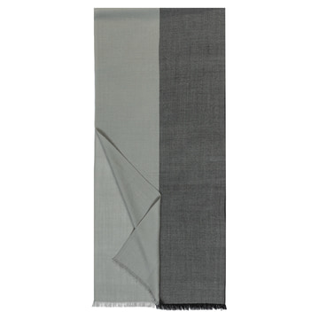 Two-Tone Wool 40x180 - black/grey