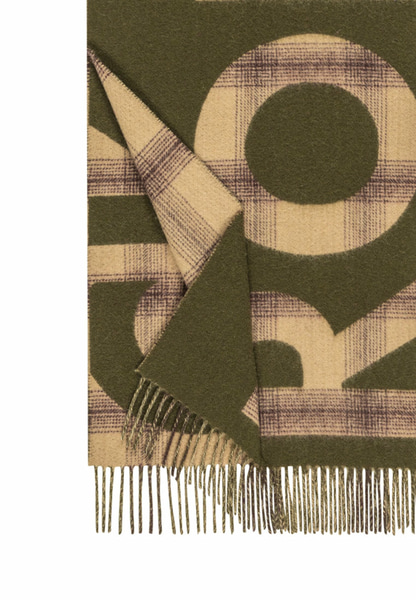 Logo Check Women 35x170 - moss