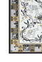 Lucky Elephant 53x53  - white/black