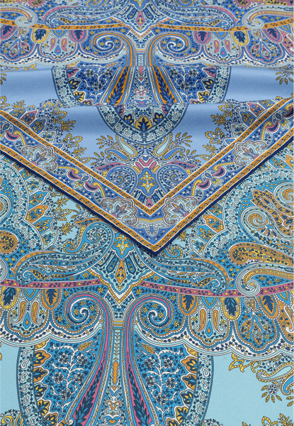 Mirror Paisley 90x90  - horizon/lagoon