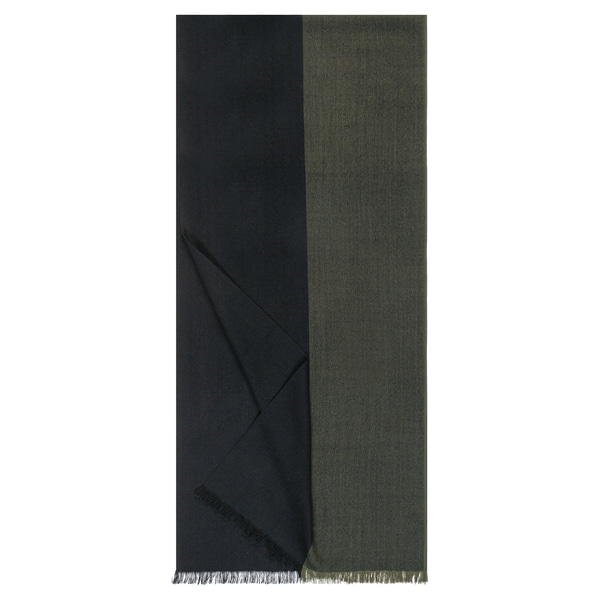 Two-Tone Wool 40x180 - olive/navy
