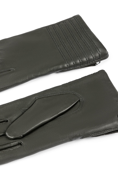 Ladies Glove Zipper - stone