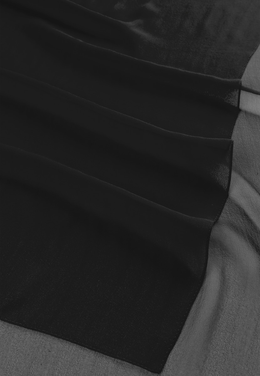 Classic Georgette 65 x 180 - black