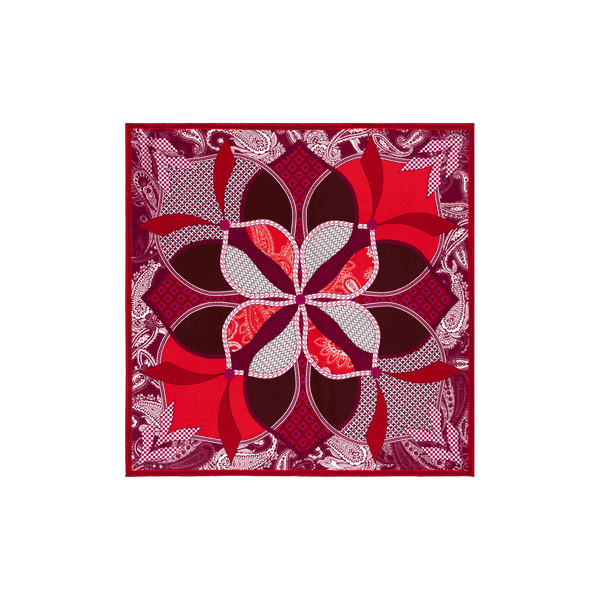 Flower mandala 64x64 - multi red