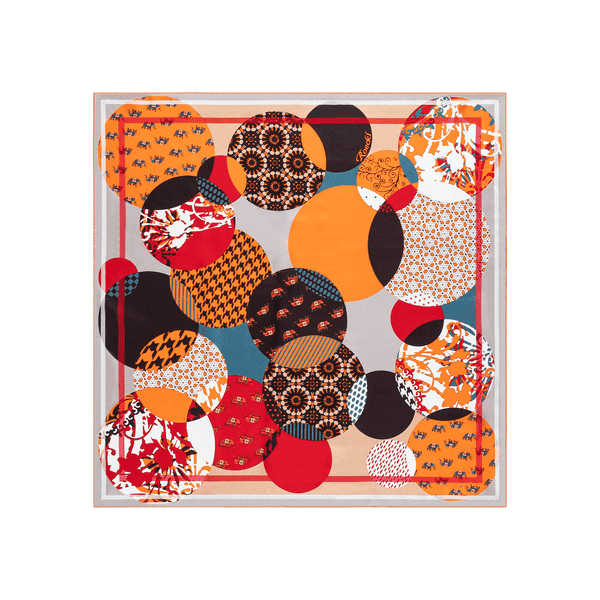 City Circles 90x90 - multi red