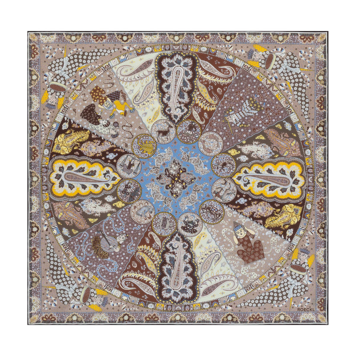 Small Horoscope 70x70  - multi beige