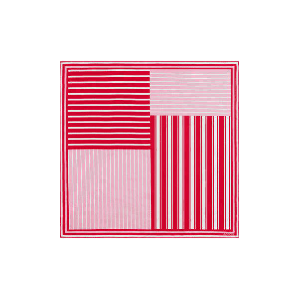 Coloured Stripes 53x53 - poppy red
