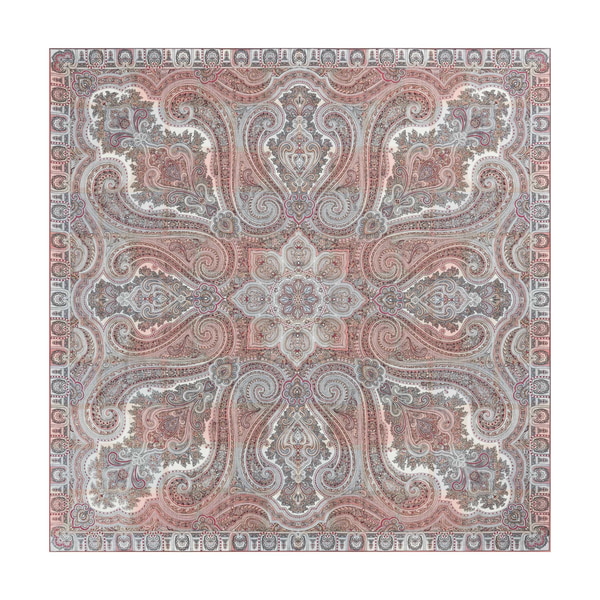 Check Paisley 140x140  - multi pastel