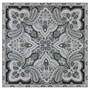 Aesthetic Paisley 140x140 - black/white