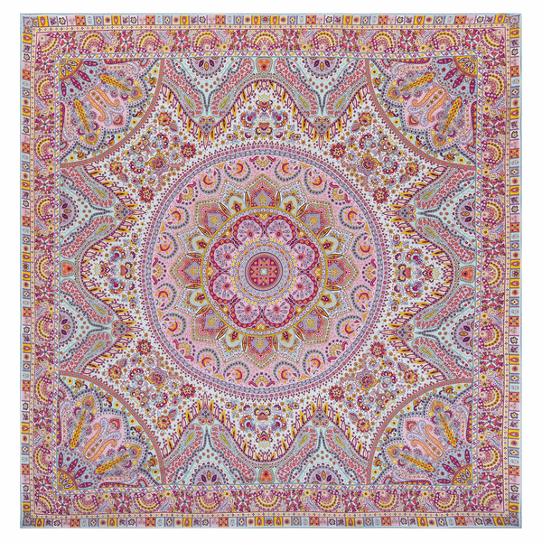 Circular Paisley 140x140 - multi pastel