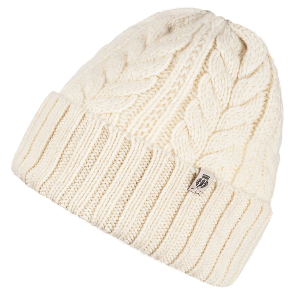 Cashmere Twist Mütze  - woolwhite