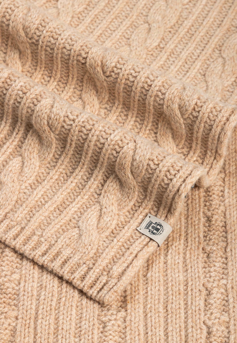 Cabled Charm Schal 30x180  - cashmere