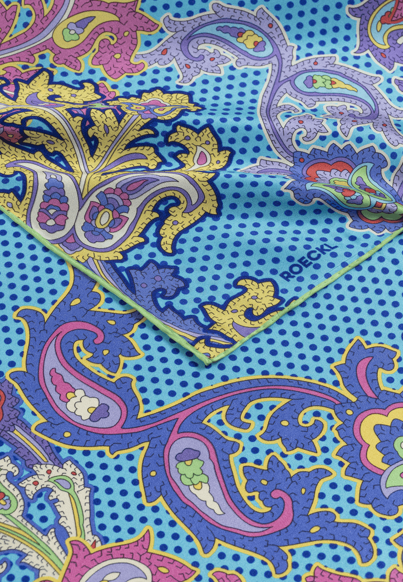 Paisley Illusion 53x53 - turquoise