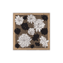 Dahlias & Stripes 64x64 - beige