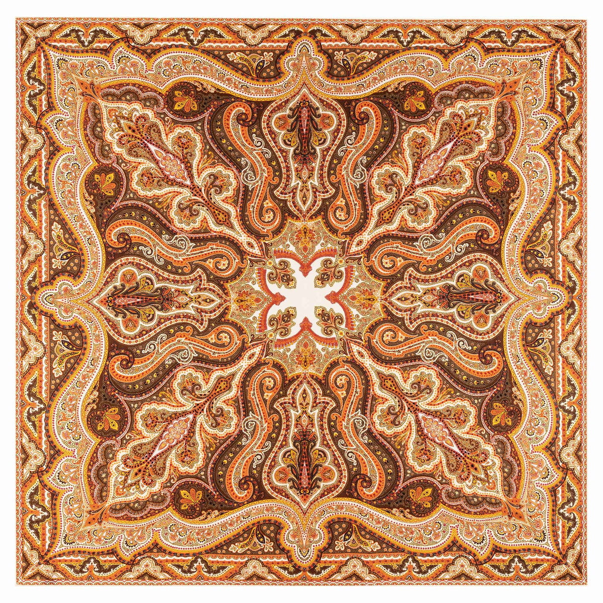 Navona Paisley 140x140 - multi honey