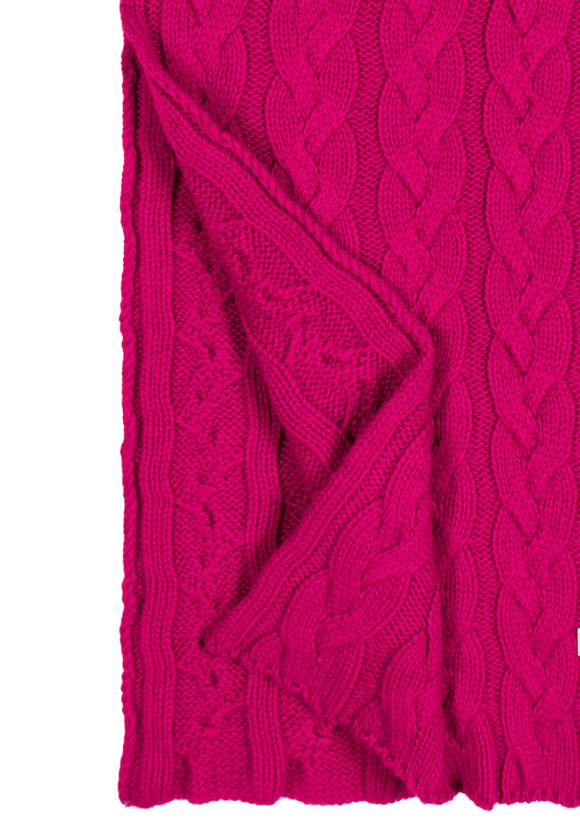 Braided Cashmere Schal 30x180 - berry