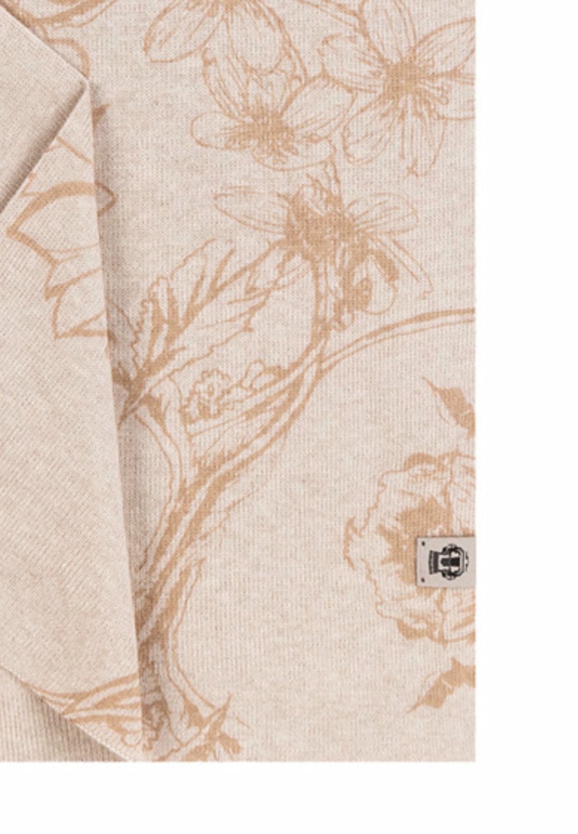 Summer Flower Schal 30 x 180 - almond