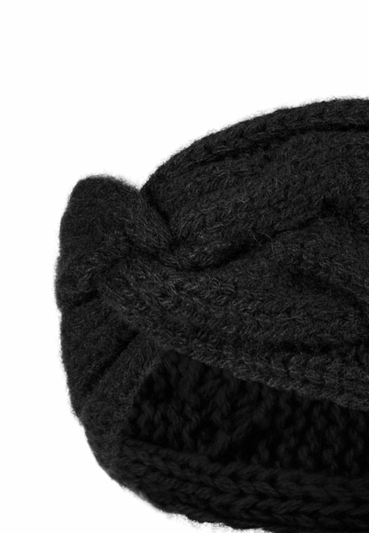 Braided Cashmere Stirnband - black