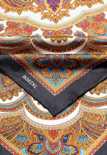 Fine Paisley 53x53  - multi black