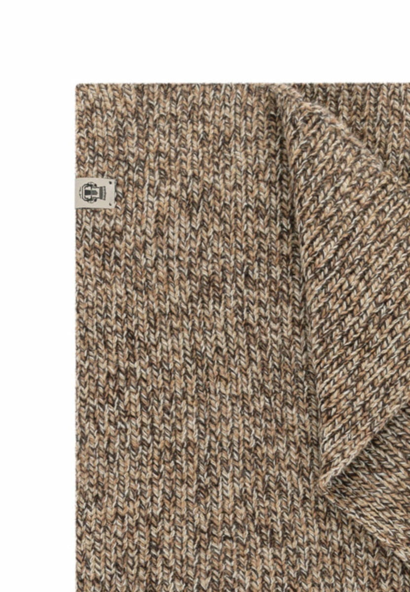 Mouliné Rib Schal 30x180 - multi beige