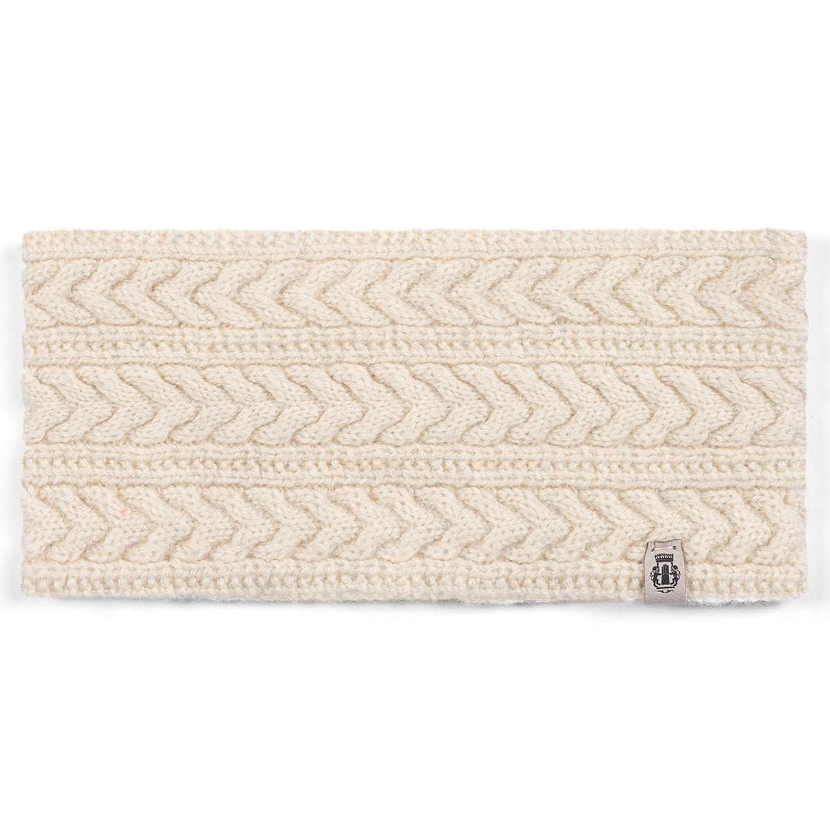 Cashmere Twist Stirnband  - woolwhite