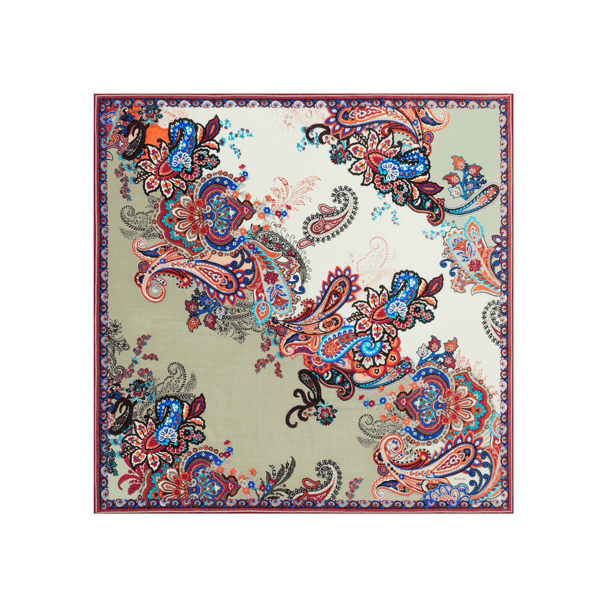 Flower Fusion 100x100 - multi khaki