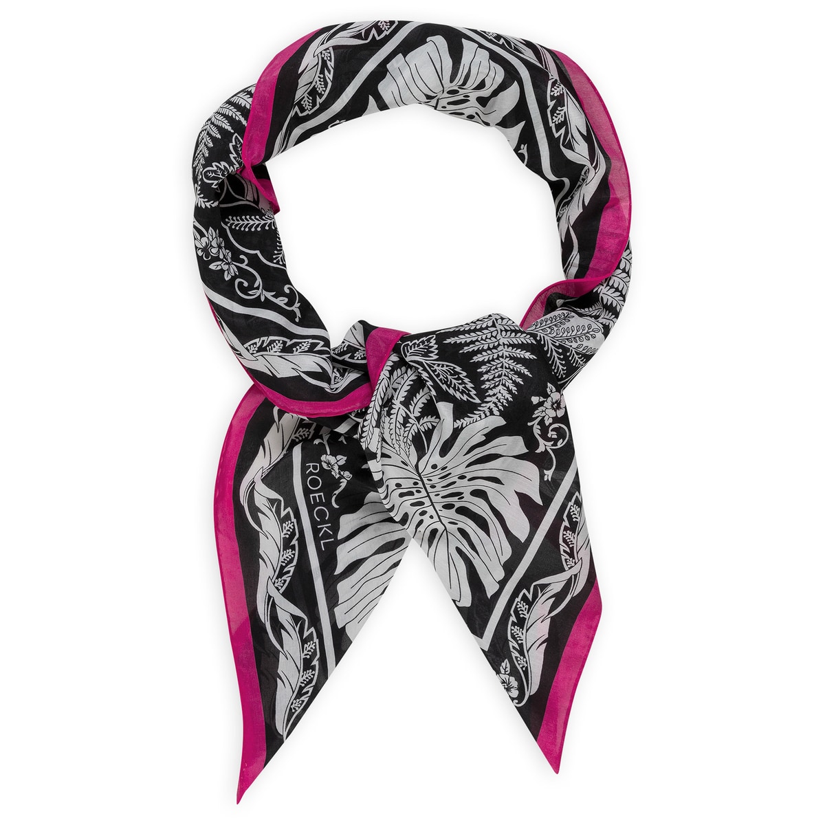 Botanical Garden 100 x 100 - black/pink